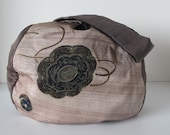 Tote Bag, Shoulder Bag Made from Vintage Silk