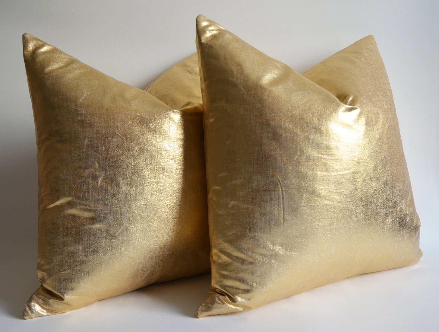 Sukan / 1 Linen Pillow Covers Gold - large pillow - euro pillow covers - decorative covers - throw pillows - shams - 16x16 pillows