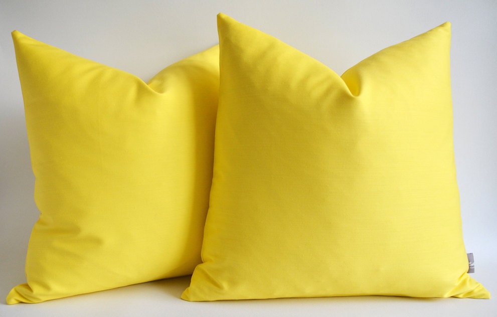 Sukan / 1 Cotton Canvas decorative pillow yellow - pillow yellow - yellow pillow cover - pillow cover yellow - 20x20 pillows