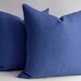 Sukan / 1 Linen pillow cover navy blue - decorative throw pillows - throw pillows - shams - cushion cover - 20x20 pillows