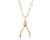 Wishbone Necklace - Gold