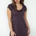 jersey dress - red brown - buttons