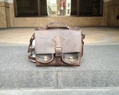 10 hour leather camera satchel - hand cut hand stitched by Aixa