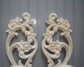 ornate candle sconce pair (2) ornate taper candle wall sconces creamy white distressed