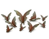 Antiqued Copper Patina Butterflies