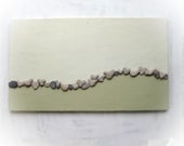 Original OOAK 3D Art Painting with genuine Heart Shaped Beach rocks.