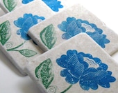 Flower Tile Coasters - Ready to Ship