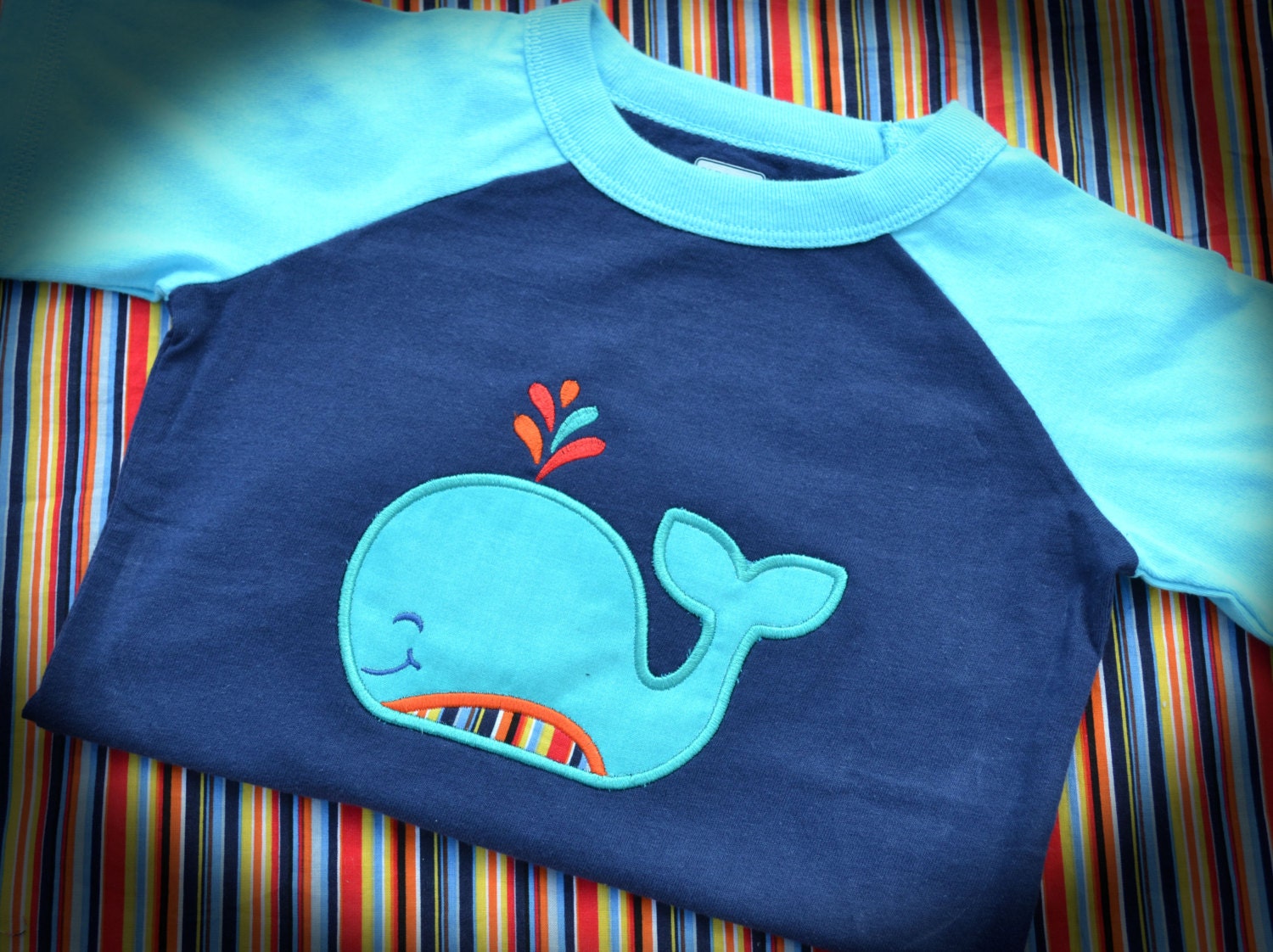 Boutique Jersey Style Shirt with Whale Size 2T Ready to Ship