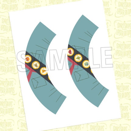 Camping Birthday Cupcake Wrappers (Girl Design-Badges) from the DIY Printable Happy Camper Collection by Spaceships and Laser Beams