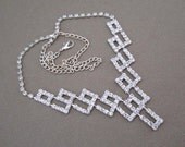 Geometric Form Rhinestone Necklace