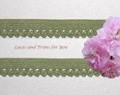 10 Yards Green Fancy Elastic Baby Headband Fabric Trim 1/2 inch wide Lace Trim RA8