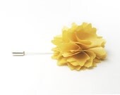 Yellow carnation boutonniere