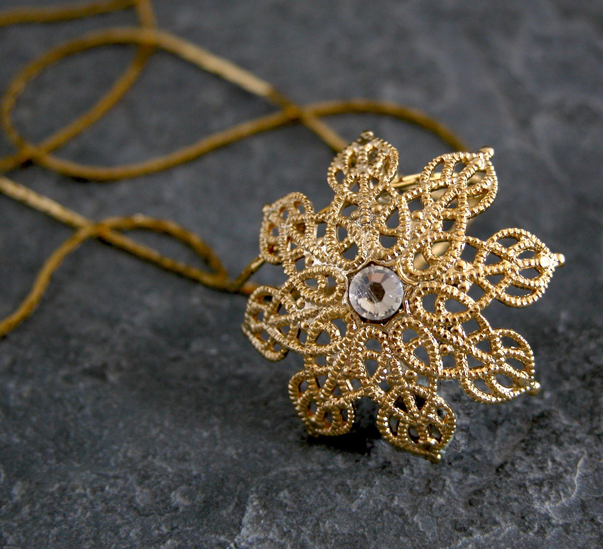Wedding jewelry ,Bridal Necklace ,Bridesmaids Jewelry,Gold Snowflake Necklace,Winter Wedding,Bridal Gold Necklace
