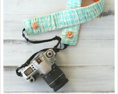 ruched camera strap cover - salt & sand