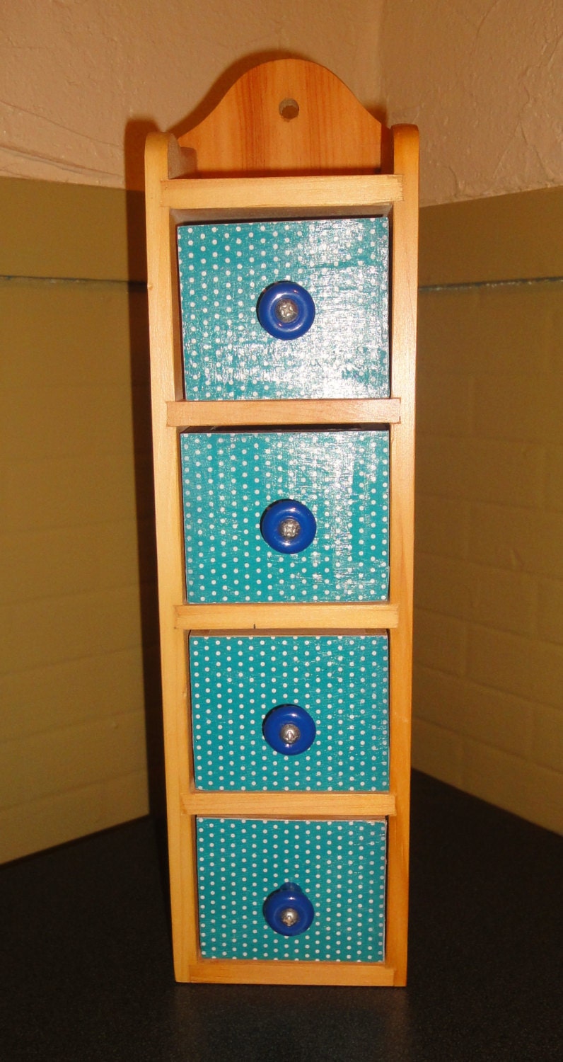 Upcycled Wooden Drawer Apothecary Cabinet
