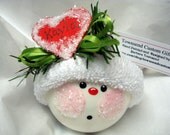 Personalized Heart Christmas Tree Ornament Christmas Tree Bulb Hand Painted Glass Personalized