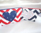 Chevron Anchor Cosmetic Bag
