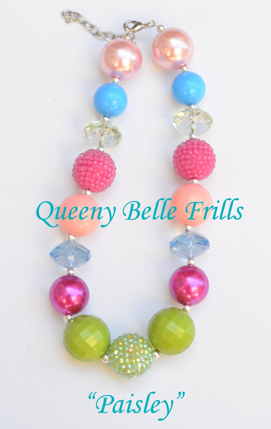 Girls Chunky Beaded NEcklace "Paisley" M2M Gymboree