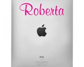 Personalized iPad decal custom name or phrase hot pink vinyl sticker decals