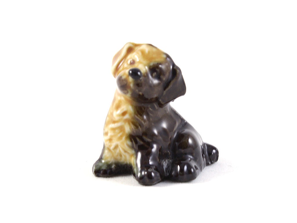 Wade Whimsies - Mongrel Dog Puppy - Miniature Figurine 1970s