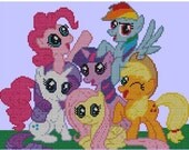 My Little Pony Friendship is Magic Cross Stitch Pattern the Mane Six