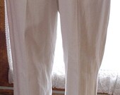 Lovely vintage mens 1940s high waist button fly trousers 29X32