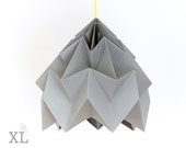 XL Moth origami lampshade grey