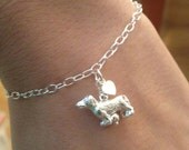 Sterling Silver Dachshund Charm Bracelet