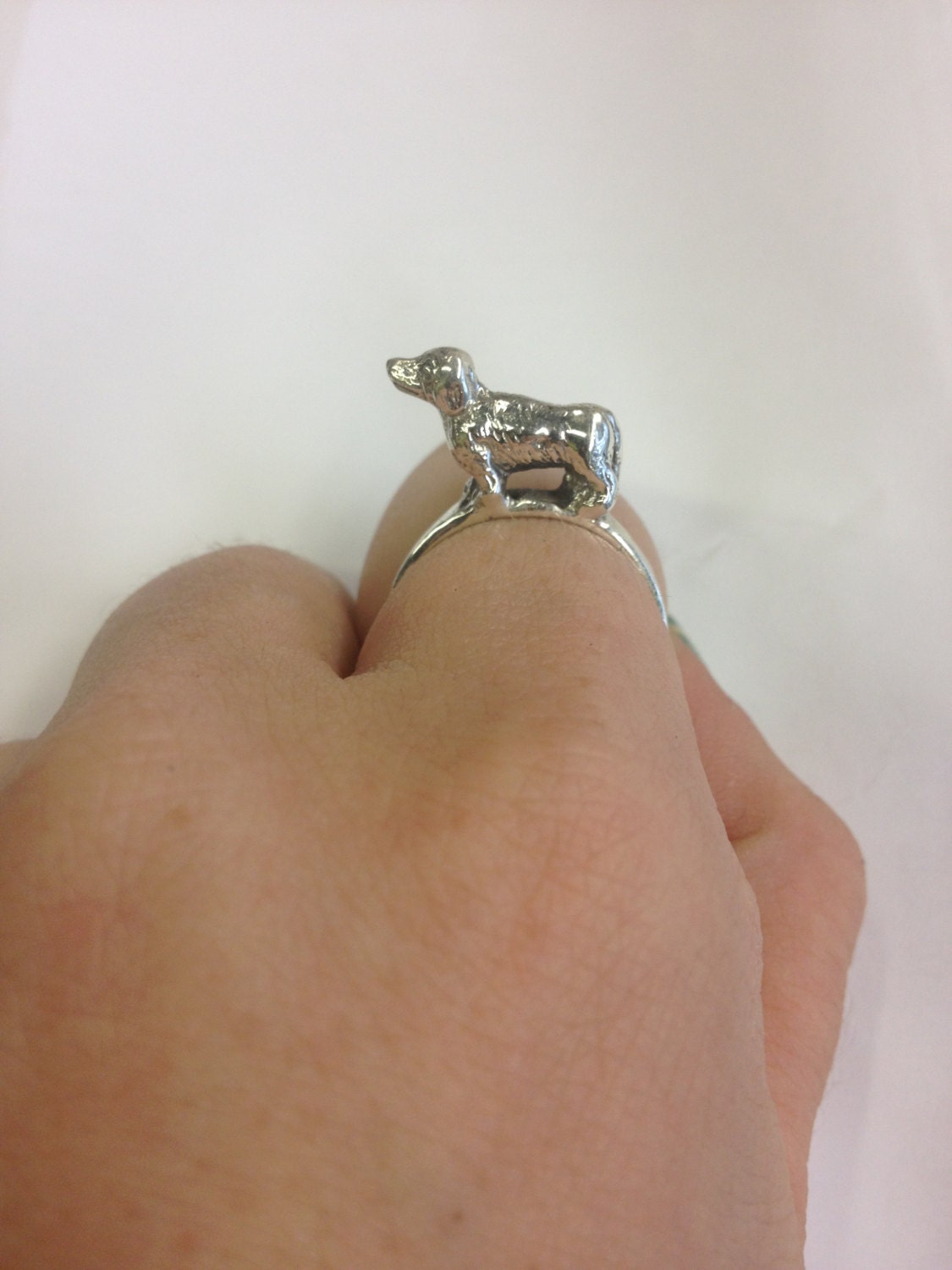 Sterling Silver Dachshund Band Ring