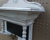 Victorian Style,Shabby Distressed and aged, Mantel Shelf/ChalkBoard/Foyer Decor/Home Decor/Coat Hook Shelf