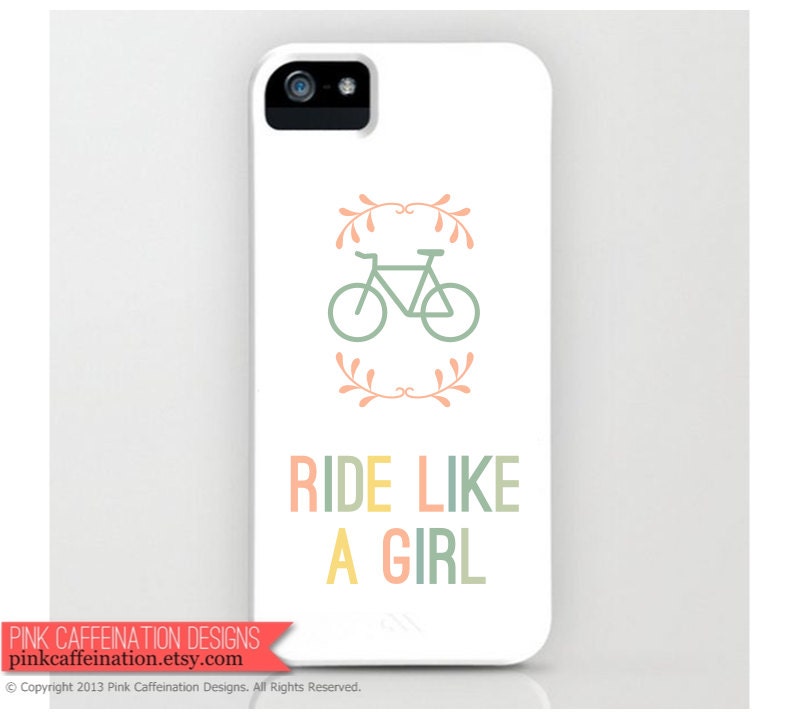 Bicycle iPhone Case / Cover / Ride Like a Girl on Bike / iPhone Accessories / Phone / Phone Case