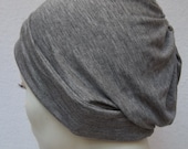 Hat Summer Slouch Gray Bamboo Jersey Light Chemo Cap Nurse Scrub Cap Light Hat