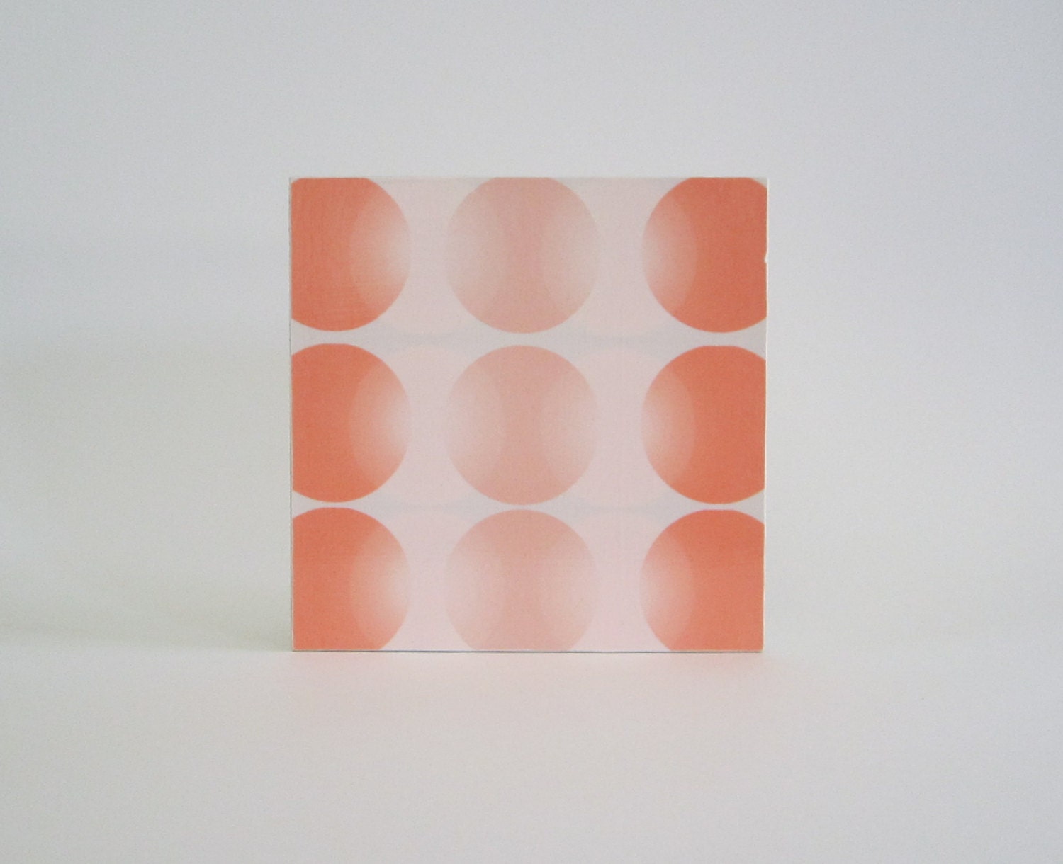 Modern Wall Decor l Nursery Art Block l Bubbles Pink Gray 5x5 wood block redtilestudio