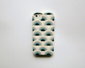 Modern iPhone 5 case l Rainbow Pattern l blue gray white VIBE geometric bold redtilestudio