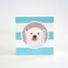 Modern Wall Decor l Nursery Art Block l Polar Bear Arctic 5x5 wood block redtilestudio