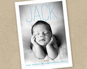 INSTANT DOWNLOAD - Birth Announcement Template Boy or Girl (Layered .PSD Template)