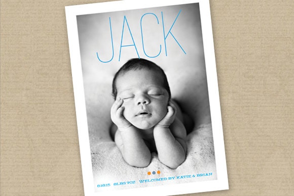INSTANT DOWNLOAD - Birth Announcement Template Boy or Girl (Layered .PSD Template)