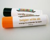 Beer-flavored Lip Balms - Vanilla Porter & Belgian White Ale lip balm duo - craft beer lip balms from Aromaholic