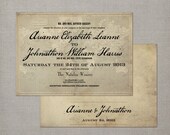 Wedding Invitation - Vintage Map 2