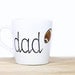 Personalized Ceramic Mug Hand Painted white  tea cup mug  Dad football kitchen decor Decorative Art
