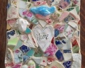 Mosaic House Shape      Blue Bird Cottage