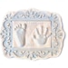 Personalized baby gift of hand and foot print in classical style Mold included pop out