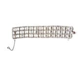 50s Rhinestone cuff/ Old Hollywood Large Bracelet/ 50s glam bracelet