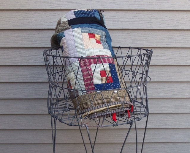 Vintage  Wire Laundry Basket