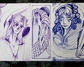 Set of 3 Postcards - Dragon Companion Portraits - Queen of Hearts, Plated Serpent, Shaman and Dragon