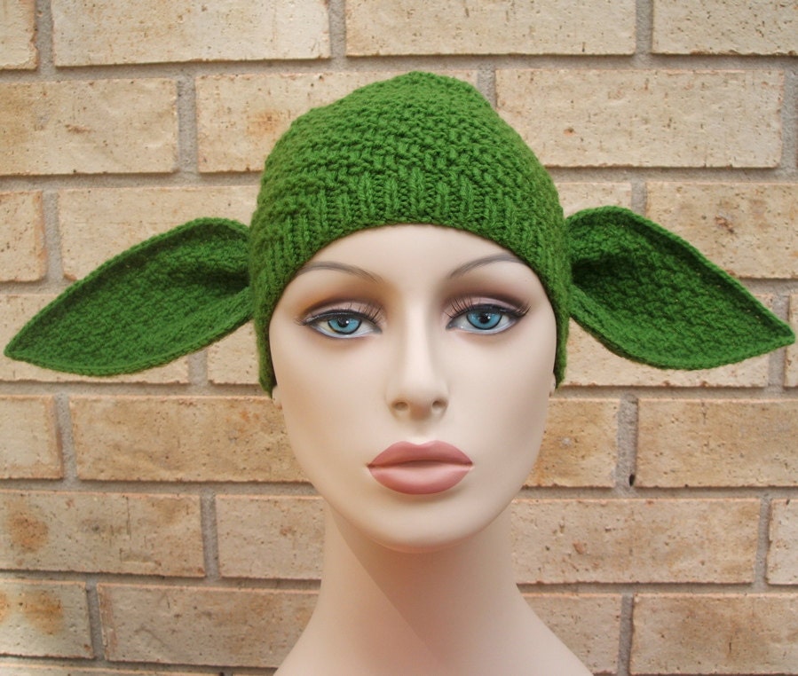 Adult female size yoda hat .