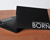 black envelopes set of five: celebration pack, baby, congratulations & birthday