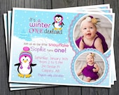 Winter ONEderland Birthday Invitation - FREE Thank You Card included Il_170x135