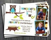 Owl Birthday Invitation - FREE Thank You Card included Il_170x135