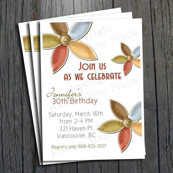 Milestone Birthday Invitation - FREE Thank You Card included Il_570xn